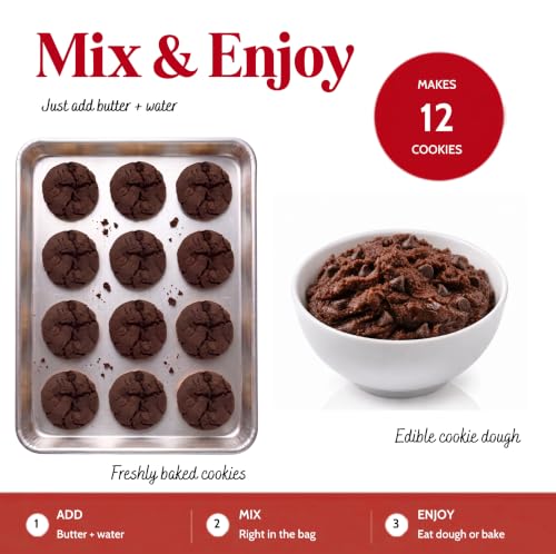 Baking Coach Mix & Eat or Bake Double Chocolate Edible Cookie Dough Mix