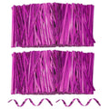 HARFINGTON 1600Pcs Bag Twist Ties 3" Reusable Metallic Wire Cable Ties - color: Rose Red