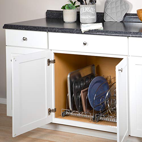 Pull Out Organizer for Bakeware, Cutting Board and Trays, 12.5”W x 21”D