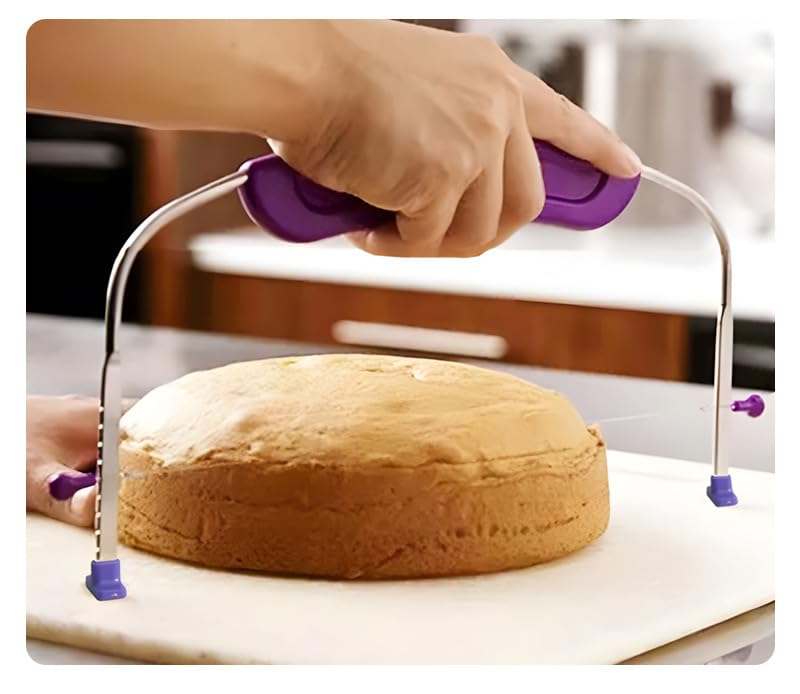Adjustable Cake Leveler Cutter for Leveling Tops, Suitable for 10 Inch Cake, (purple Cake Leveler) - color: purple Cake Leveler