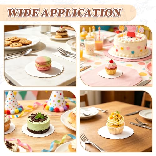 30 Pack 6 Inch Round Cake Boards,White Wave Cardboard Cake Rounds - color: White, size: 6 Inch - 30 Pack, style: Wavy Edge