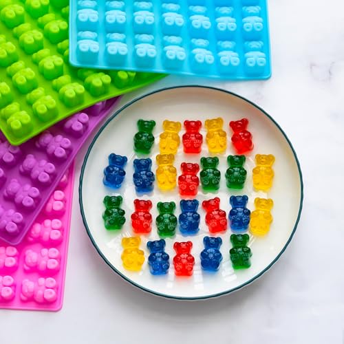 Large Silicone Gummy Bear Molds, Candy Molds, 4 Pack