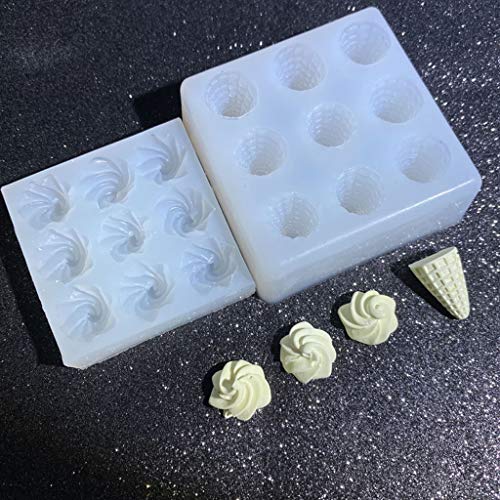 W-LOVE Mini Size Ice Cream Cone Keychain Resin Molds Popsicles Food Play Pendant Mold Silicone Baking Set, Transparent