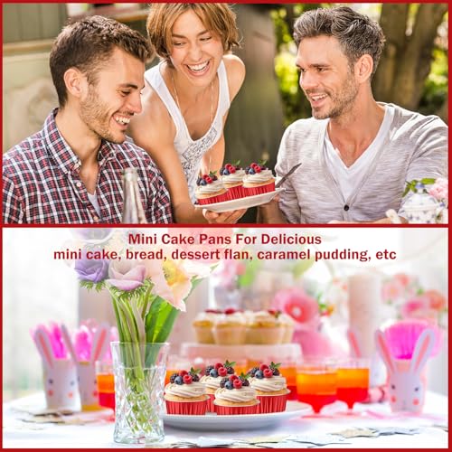 200 Pack Aluminum Cupcake Liners with Lids,Red,Plain - color: Red, style: Plain