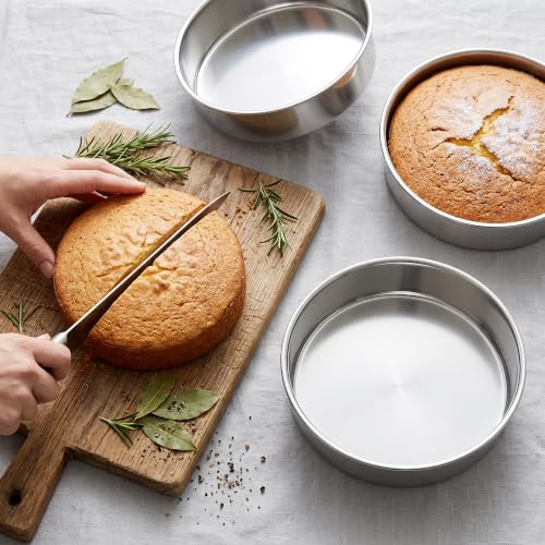 Homikit 6 Inch Round Cake Pan Set of 2, Stainless Steel Smash Baking Pan - size: 6 inch