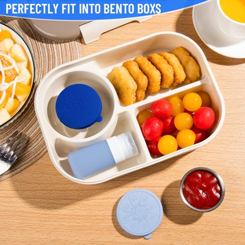 MICEBAY 8-Pack Salad Dressing Container, Leakproof Squeeze Bottles - color: Blue