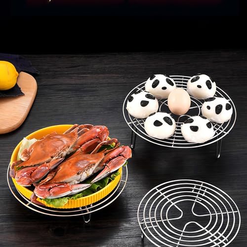 Round Steamer Rack, Cooling Rack, Stainless Steel Pot Mat, Wire Steamer Rack for pot cookers and pressure cookers (7 * 16cm) - size: 7*16cm