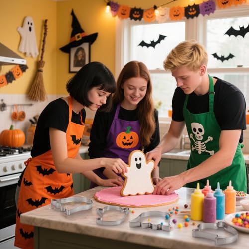 Teenyyou 2 Pcs Extra Large 8" Halloween Cookie Cutters, Ghost Pattern - style: Ghost and Ghost