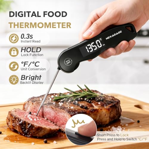 Meat Thermometer Digital 0.3s Instant Read Food Thermometer ±0.5℉ Accuracy
