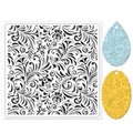 CHGCRAFT Fujiman Background Polymer Clay Texture Sheets, 5.5x5.5Inch - style: Vines