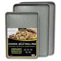 casaWare 3pc Ultimate Cookie Sheet Set (Silver Granite) - color: Silver Granite