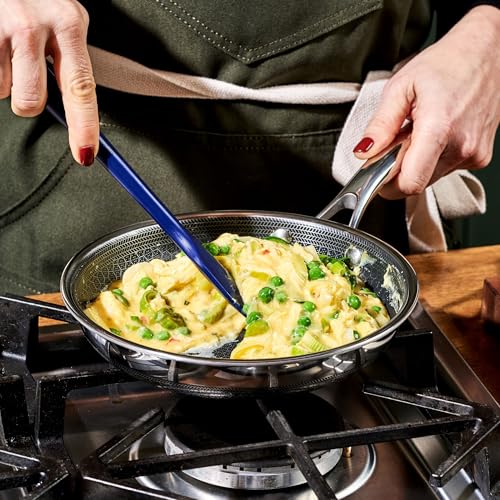 HexClad 8" Hybrid Nonstick Frying Pan, Dishwasher & Induction Safe - size: 8-inch, style: Pan
