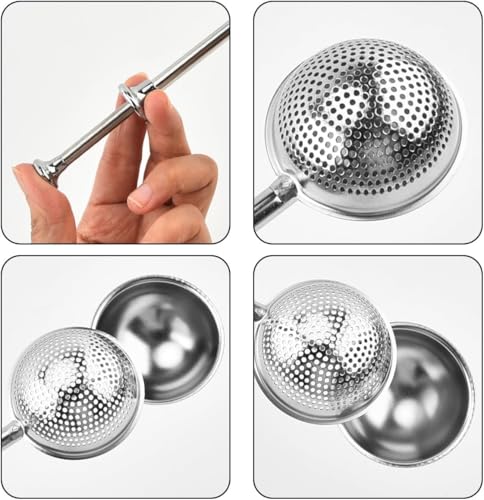 Silver 304 Stainless Steel Flour Powder Filter Spoon, Baker Dusting Wand For Sugar Flour Spices, Flour Sugar Powder Spoon Kitchen Tools, Baking Sifters Baking Tools and Accessories, Baking Sifters