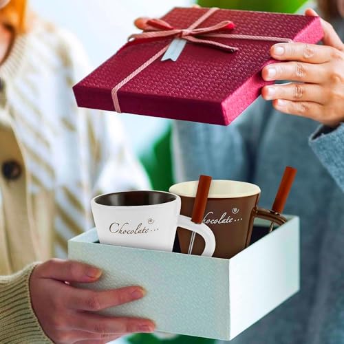 Chocolate Melting Mug Cheese Candy Mini Fondue Pot With Forks (Brown) - color: Brown