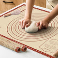 DANIA & DEAN Silicone Baking Mat, 28x20 Large Pastry Mat with Measurements - color: Red, size: 28"L x 20"W