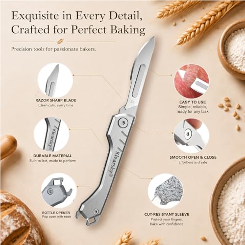 Foldable Bread lame, Stainless Steel Sourdough Scoring Tool