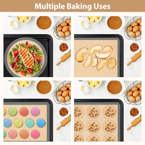 Koolstuffs Silicone Baking Mat Set of 4, Nonstick and Reusable - color: Gray, size: 4 Sheets
