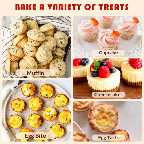 HKNMTT Mini Silicone Muffin Pans for Baking 24Cups BPA-Free Egg Bites Molds - style: Mini Muffin Pan 1PC