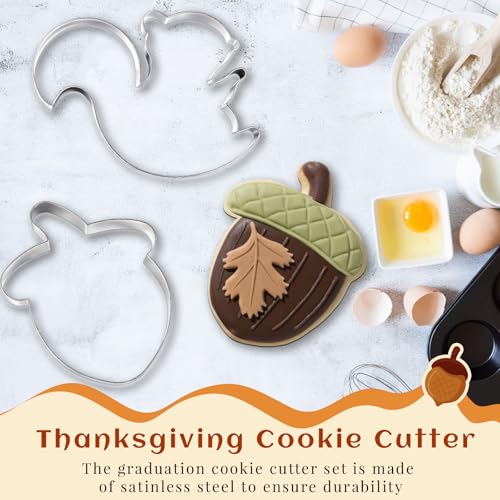 Teenyyou 2 Pcs Extra Large 8" Fall Cookie Cutters, Squirrel & Acorn - style: Squirrel and Acorn