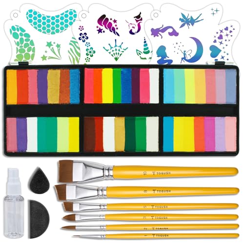 Face Painting Kit, 240g Split Cake Face Paint, Water Activated