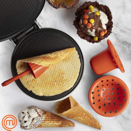 MasterChef Waffle Cone and Bowl Maker- Includes Shaper Roller & Bowl Press