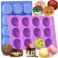 Round Silicone Molds, 2-Pack 2.1" Cylinder Chocolate Covered Cookie Mold