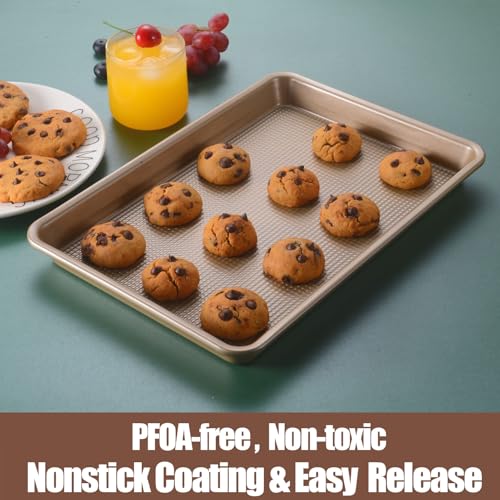 Cookie Sheets, 2 Pack, Quarter (9x13in) & Jelly Roll (10x15in)