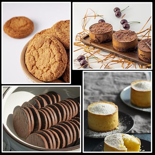 Biscuit Cutter Set, 5 Pack Round Cookie Cutters with Handle for Baking