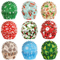 SANNIX 450pcs Christmas Cupcake Liners, Christmas Santa Claus Snowman Tree - style: Santa Style