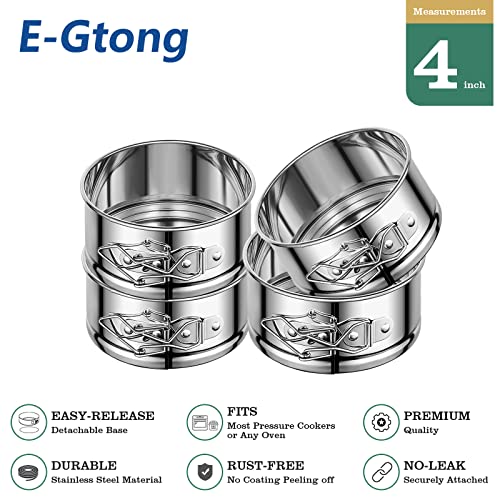 4" Springform Cake Pan, 4 Pcs Stainless Steel Springform Pans with 50 Pcs Paper Liners, Leakproof & Nonstick Cheesecake Pan with Removable Bottom, Small Cake Pan for Mini Pizzas Quiches - size: 4" Cake Pan-4 Pack