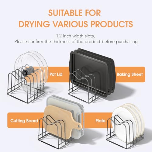 ORDORA 2PC Cutting Board Organizer Holder, Baking Sheet Rack for Kitchen - size: 5Slot-2 Pack