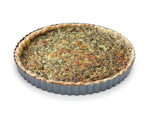 Fox Run 9.5-Inch Non-Stick Tart Pan, Removable Bottom Quiche Pan - style: 9.5-Inch Round