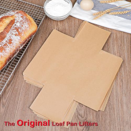 Webake 200Pcs Unbleached Parchment Paper Loaf Pan Liners for Baking Bread 9x5, 1lb 1.5lb 2lb, Original Precut, Non Toxic Baking Paper - color: Brown 9 x 5
