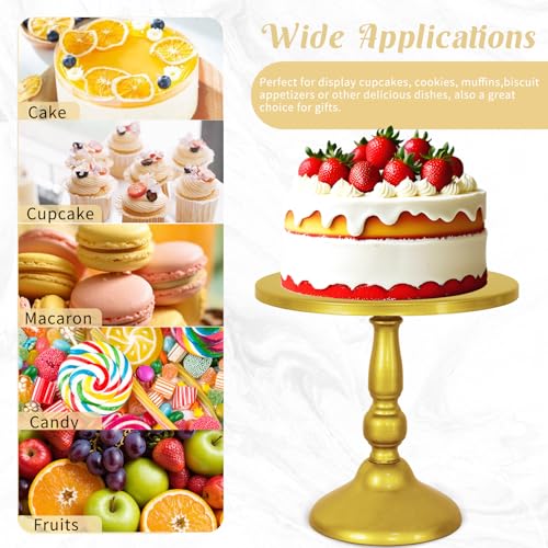 Fivenl 8 Pcs Cake Stand Gold Metal Dessert Table Display Set, 3-Tier Cupcake Stand, Cake Display Tower and Cookie Tray Rack Serving Tray for Birthday Party, Weddings, Baby Shower (Gold) - color: Gold