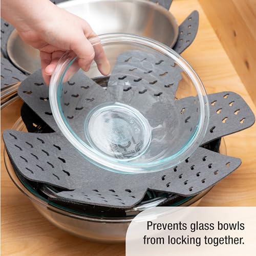 All-Clad Professional Silicone Pot/Pan Protector Set, Black/Gray, 6pc - size: Pot Protectors (6-Piece)