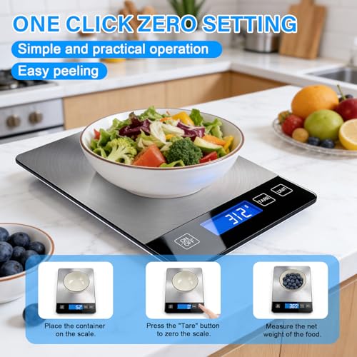 33lb Digital Kitchen Food Scale - size: Digital Scale 15kg silver