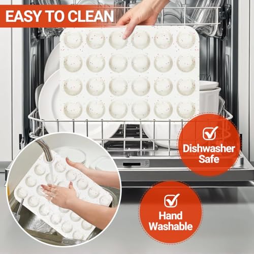 CAKETIME Silicone Mini Muffin Pan, 24 Cups Nonstick Mini Cupcake Pan for Baking Muffin, Cupcake, Egg Bites, Fat Bomb, 1 Pack Confetti - size: 1pc: Mini 24-Cup
