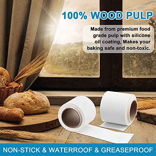 P&P CHEF Cake Pan Side Liner Roll, Parchment Paper Strips for Cake Pan 2PCS