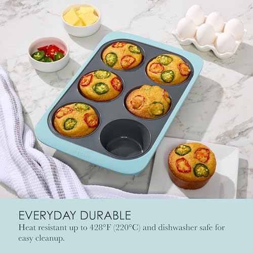 Chicago Metallic Silicone Muffin Pan - 8.6 Inch - style: 6 Cup Muffin Pan