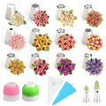 27 Pieces Small Stainless Steel Russian Flower Icing Tips Kit - color: SILVER MRF0059