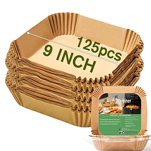 Large Air Fryer Disposable Paper Liners Square 9 Inch for 5-8QT Air fryer - size: 9''Square