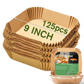 Large Air Fryer Disposable Paper Liners Square 9 Inch for 5-8QT Air fryer - size: 9''Square