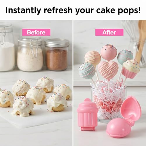 4Pcs Cake Pop Mold, Cakepop Molds Shapes, Round Cakes Pops Molds With Caked Pop Stand Caked Ball Molding, Cakes Puck Mold Set for Home Baking, Birthday Parties, Wedding Desserts