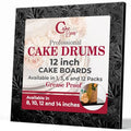 Cakebon Cake Boards Square - Sturdy 1/2 Inch Thick Drums - 12 Inch Professionally Wrapped Edges Black 1-Pack - color: Black, size: 12 Inch