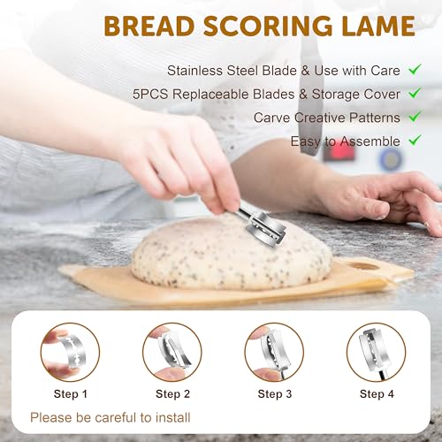 TeamFar Sourdough Bread Baking Supplies, 9" Round & 10" Oval
