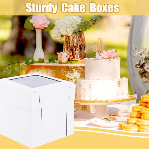 Tall Cake Boxes for Tier Cakes 16x16x14 Inch 3Pack