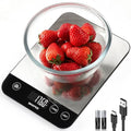 Food Scale, 33lb Kitchen Scale, 1g Precision, USB-C Charging, Black