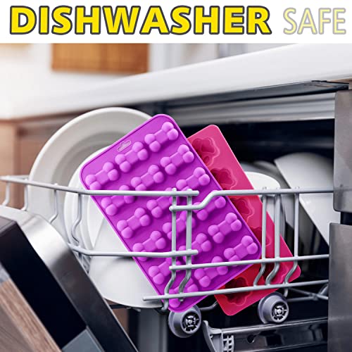 Anaeat Reusable Silicone Molds with Puppy Dog Paw and Bone Shaped, Flexible & Non-Stick Ice Cube Tray, Candy and Chocolate Making Mold for Homemade Baking Dog Treats, Jelly, Biscuit & Cupcake (4 Pack) - color: Dog Paw + Bone (4 Pack)