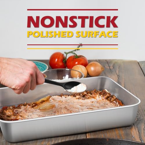 Leonyo 2 Pcs Lasagna Pan with Lid, 9.3 x 7 x 2 Inch Cake Pan Baking Sheets - size: 9.3 x7IN