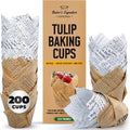 Baker's Signature 150pcs Parchment Paper Muffin Liners - Natural Wood Pulp, Greaseproof, Waterproof, Non-Toxic - Ideal for Multiple Occasions - color: 5.Newspaper White Beige